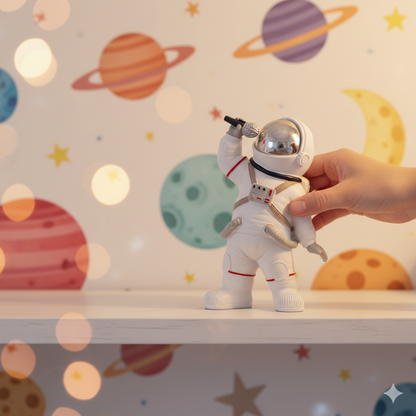 Figura De Poliresina Astronauta Cantando 20 Cm