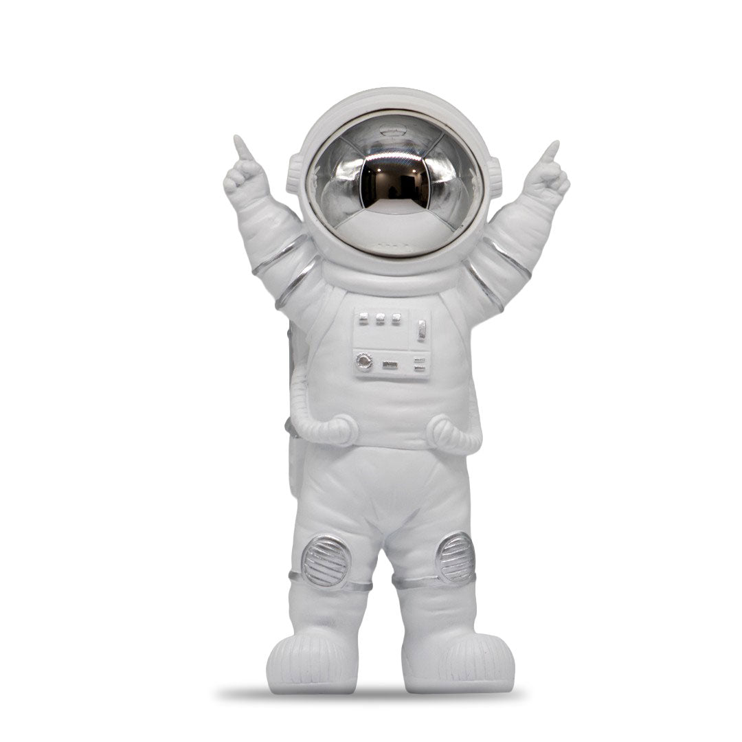 Figura Decorativa de Poliresina Astronauta Celebrando 26 cm