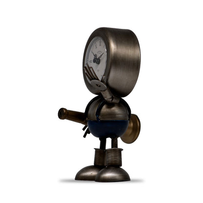 Reloj de Mesa Decorativo Robot con Overol  22 cm