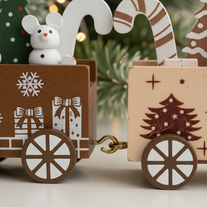 Tren NavideÃ±o Galleta CafÃ© â€“ 23 cm