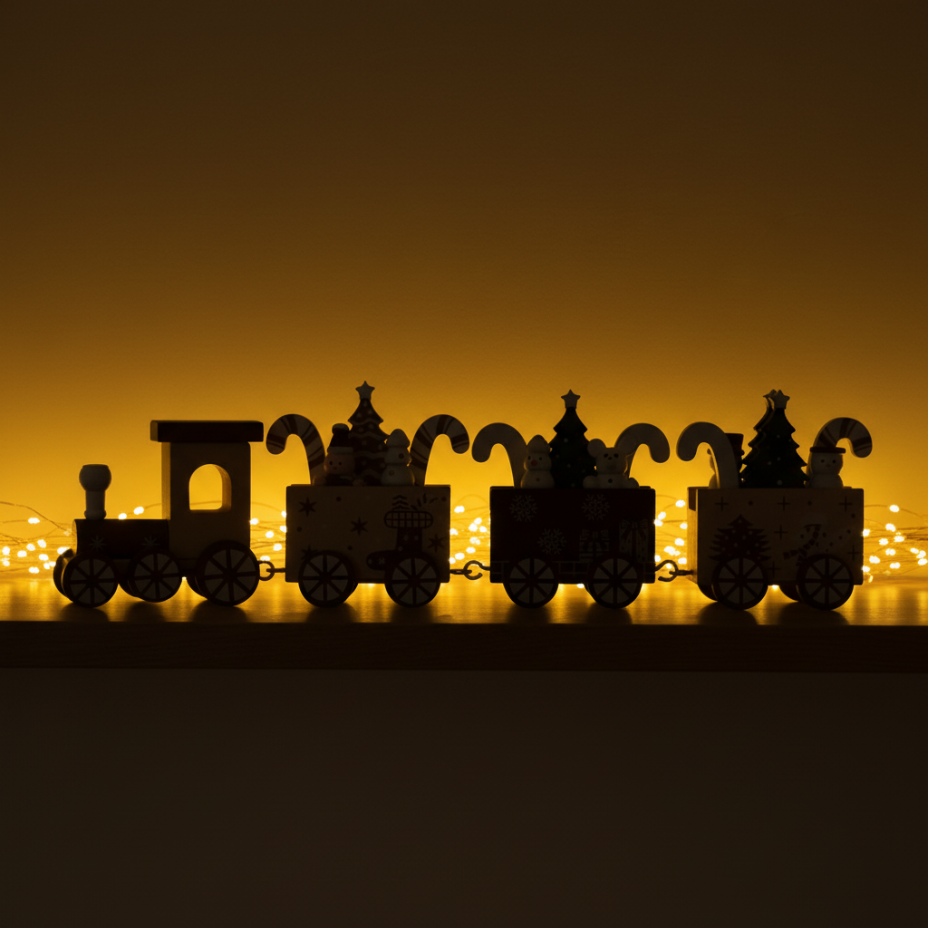 Tren NavideÃ±o Galleta CafÃ© â€“ 23 cm