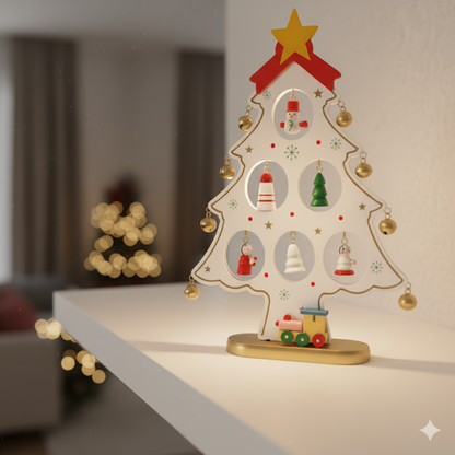 Adorno NavideÃ±o Ãrbol Blanco â€“ 22 cm