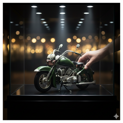 Moto Verde Militar Adorno De Metalico Vintage