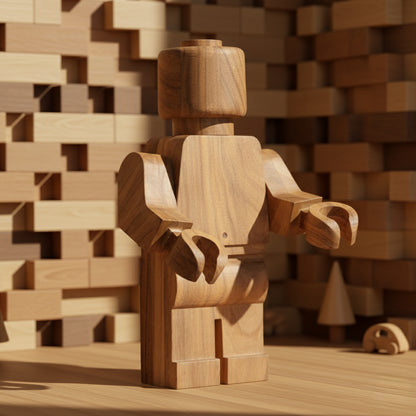 Robot Articulado de Madera â€“ 40 cm