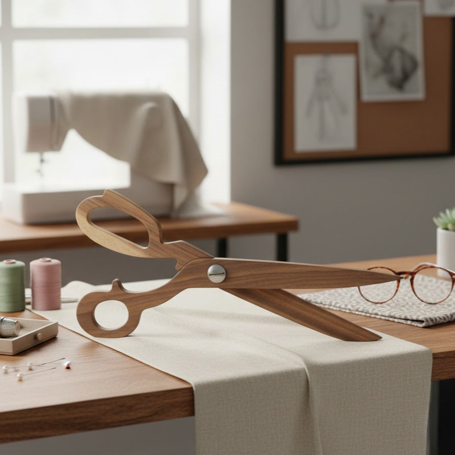Tijeras de Madera â€“ Figura Decorativa 16 cm