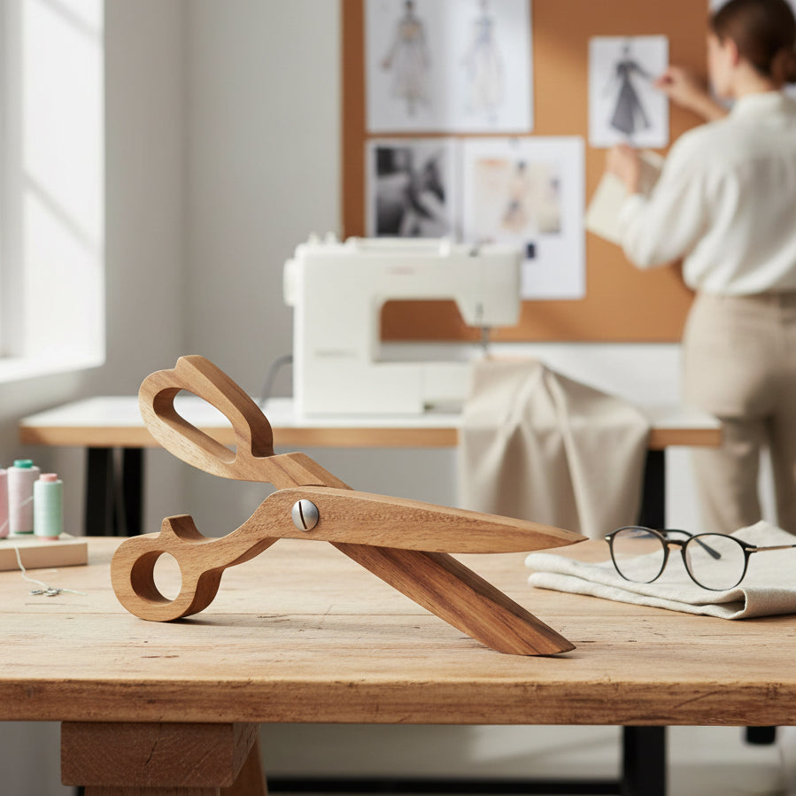 Tijeras de Madera â€“ Figura Decorativa 16 cm