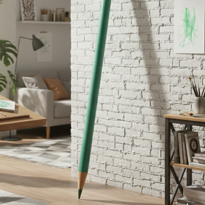 LÃ¡piz Gigante Decorativo Turquesa â€“ 180 cm