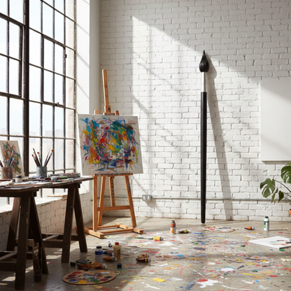Pincel Gigante Decorativo Negro â€“ 180 cm