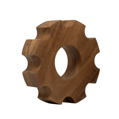 Engrane Decorativo de Madera â€“ 18 cm