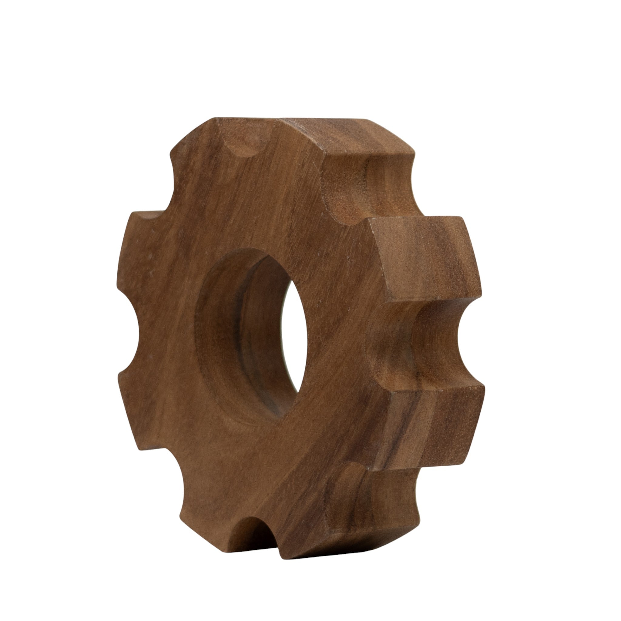 Engrane Decorativo de Madera â€“ 18 cm