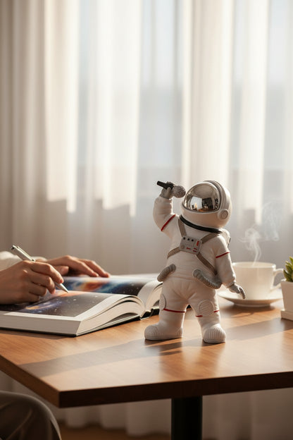Figura De Poliresina Astronauta Cantando 20 Cm