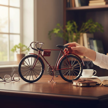 Bicicleta Decorativa de Metal Vintage Roja â€“ 18 cm
