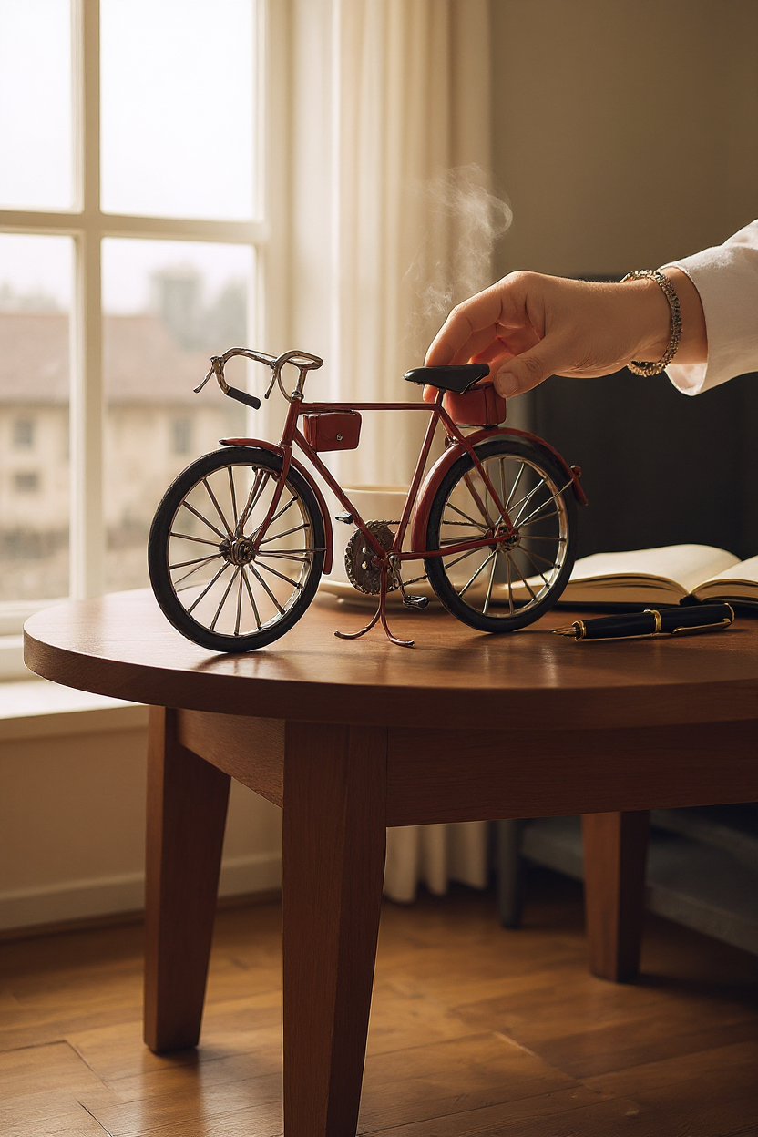 Bicicleta Decorativa de Metal Vintage Roja â€“ 18 cm